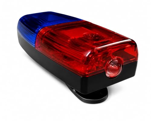 Image of HESHAM Rechargeable LED Police Shoulder Light with Clip - Red, Blue & White Strobe Warning Light, 360-Degree Rotation, 500m Visibility, Emergency Safety Flashing Light for Night Patrol