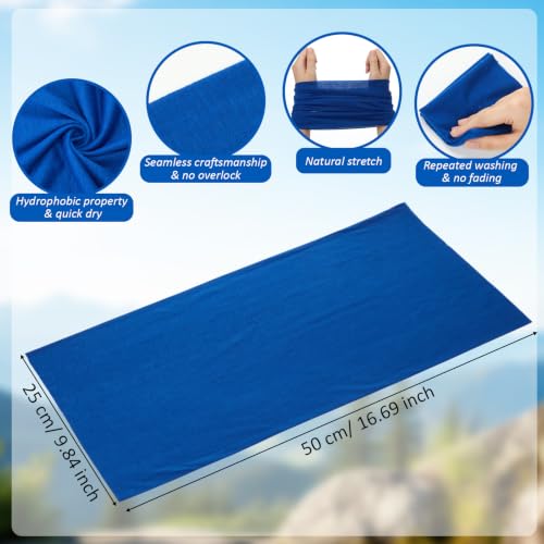 Image of Tarpop 12 /30 Pcs Neck Gaiters Scarf Elastic Wrap Headband Sweat Absorbing Bandana for Women Men Sports Yoga Running