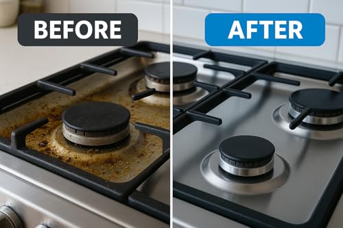 Image of Foam Kitchen Cleaning Spray - Kitchen Surface and Chimney Cleaner - Gas Stove Cleaner Liquid Spray - All Purpose Grease, Slab Tough Degreaser, Pack of 1