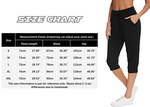 Vlazom Women's Pajama Bottoms Modal Soft Capris Pant Cropped Pjs Lounge Pants With Pockets & Drawstring #TOP5