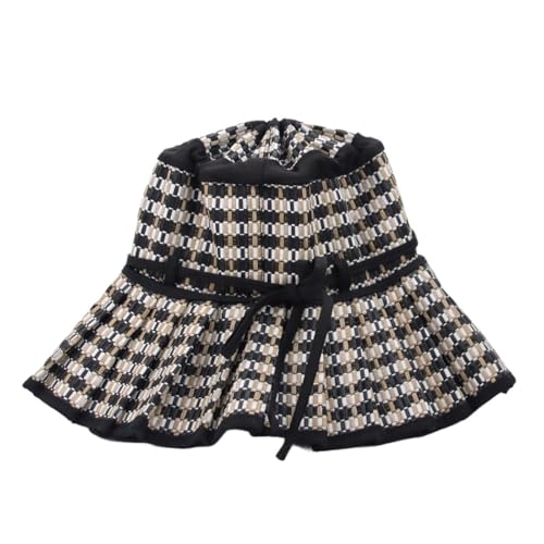 Chapeau de paille pliable fille anti UV avec sangle pour le plein air