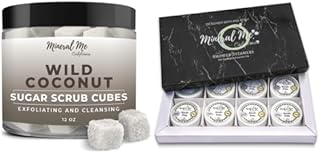 Body Scrub Exfoliator - 12oz COCONUT Sugar scrub cubes w/Mango Butter & Shea butter- Ultra Hydrating & Moisturizing, Eucal...