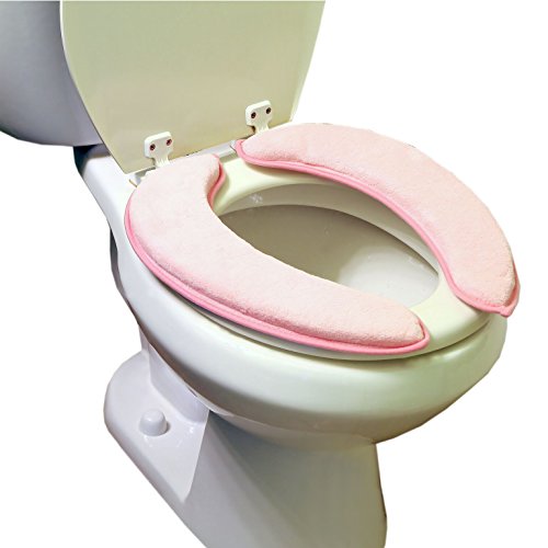 Trenton Gifts Soft Fleece Toilet Seat Cover Warmer | Soft Cushion Bathroom Accessory