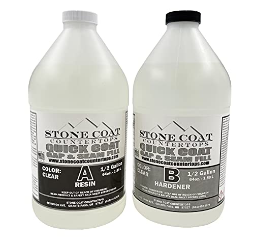Quick Coat 1 Gallon Epoxy Kit (Stone Coat Countertops) - Fast-Curing Epoxy Resin Kit for River Tables, Geodes, Wood Sealing, Tumblers, 3D Objects, and Other DIY Projects!
