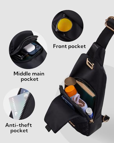 image for WATERFLY Small Crossbody Sling Backpack: Fashion Chest Crossbody Bag f