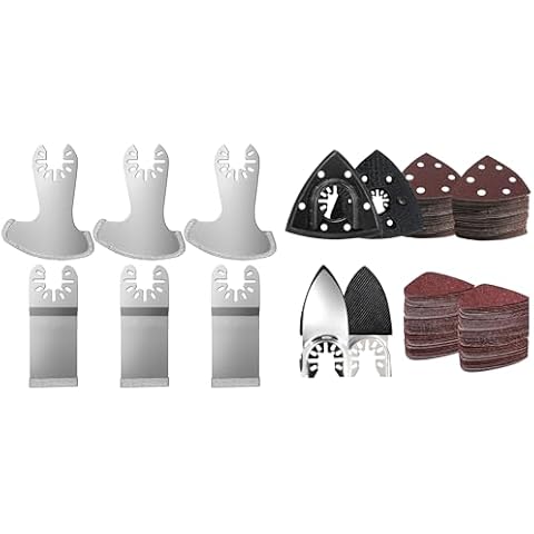 LEILUO 6 Pack Diamond @ 127 Multitool Blades Sanding Pad Kit Cover