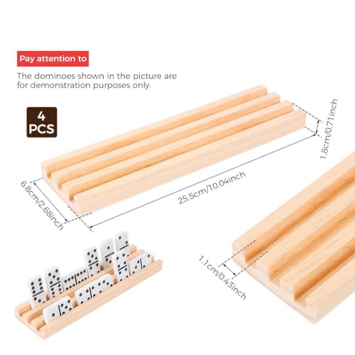Bandeja de almacenamiento de madera resistente para fichas mahjong 5