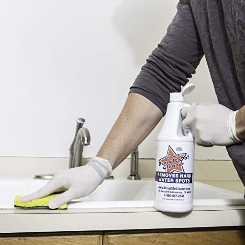 Bring It On Cleaner Hard Water Stain Remover, Shower Door Cleaner, Clean Tile And Grout, Windows, Fiberglass, Tubs, Chrome,32 Ounce. #TOP4