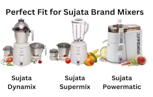 Image of Mixer Grinder Jar, Compatible with Sujata Mixer Grinder jar, Stainless Steel, 1000 ml (JAR)
