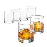 Bormioli Rocco Cortina 6.5 Oz. Whiskey Glasses, Set of 6 - SMALL Lowball Glasses with Weighted Bottom Short Glass Tumbler - Rocks Glass for Scotch or Bourbon Glassware, Made In Italy