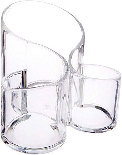 Image of SKDBPM KDR Plastic Cosmetic Shelf Stand Case Grid Squares Lipstick Holder Showcase Stand Organizer Makeup Storage Box (Transparent) (ACRYLIC HOLDER)