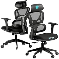 BraZen Sultan PC Chair Gaming Chair for Adults Office Computer Gaming Chairs for Adults Video Gamer Chair PC - Black Blue