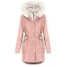 Produktbild EMATOP Winterjacke Damen Hoodie Winter Warm Jacke Parka Lang Mantel Outdoorjacke mit Kapuze Fleecejacke Einfarbig Lässiges Sweatjacke Elegant Winterparka Steppmantel Bequemes Softshelljacke