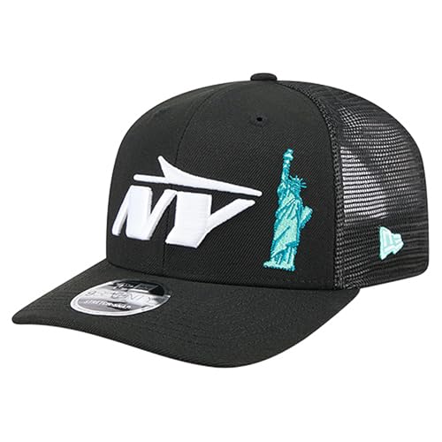 New Era Men's Black New York Jets Liberty 9SEVENTY Adjustable Trucker Hat