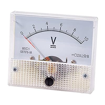 Heyiarbeit 0-10V DC Analog Panel Voltage Gauge 85C1 Volt Meter for Voltage Measurement Devices 1Pcs