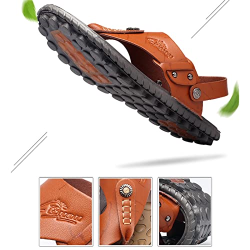 Outdoor Orthopedic Flip Flops Men,Summer Lightweight Ring Toe Bunion Flat Slippers,Casual Soft Non-Slip Foot Correction Men's Beach Sandals,for Plantar Fasciitis3