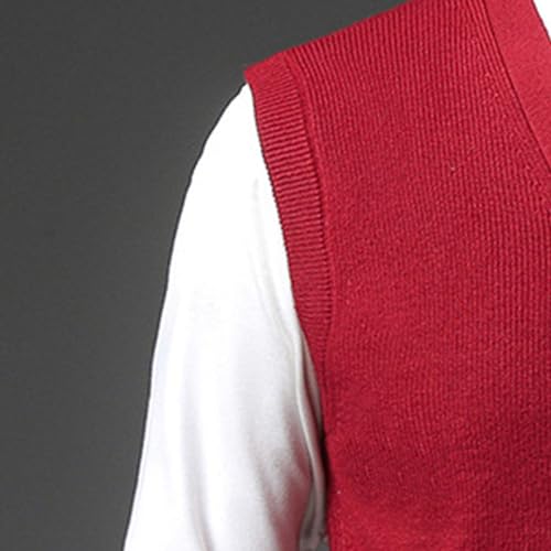 Knitted Button Up Vest Men V Neck Casual Sleeveless Cardigan Male Slim Fit Basic Sweater Vest4