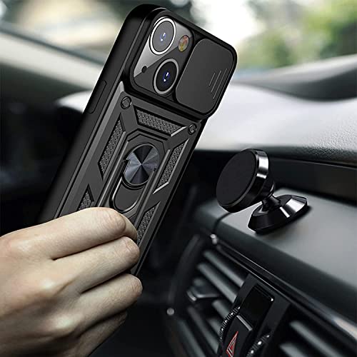 Coque iPhone 13 Pro Max antichoc militaire noire avec support