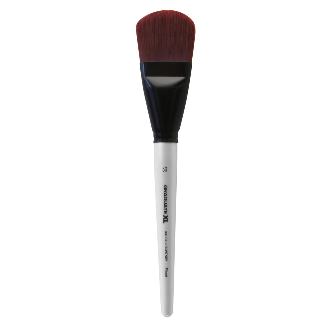 Daler-Rowney Graduate XL Multi-Technique Brush, Stiff Synthetic Hair, Long Handle, Filbert, 50