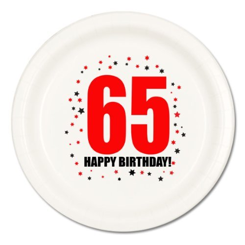 Partypro 65TH Birthday Dinner Plate (8/PKG)
