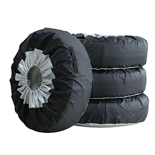 Image of Tire Storage Bags Set of 4, Heavy Duty Tire Tote with Handles, Waterproof Tire Covers for Seasonal Storage, Keep Garage Clean for Car SUV Truck Tires, Fit for 23 inch-29 inch Tires in Diameter