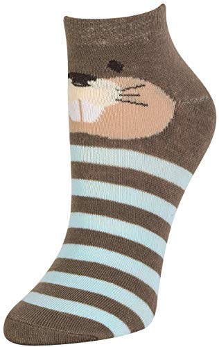 Image of ToBeInStyle Pack of 6 Printed & Solid Low Cut Ankle Socks - Kid's & Adults