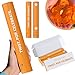 2 Pack Confetti Cannon Confetti Poppers | Biodegradable Orange Confetti | TUR Party Supplies | Launches Up to 25ft | Giant (12 in) | Party Poppers for Graduation, Birthdays, Weddings, and Memorial Day