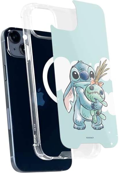 Skinit Phone Case Compatible with MagSafe iPhone 15 - Officially Licensed Disney Lilo and Stitch Stitch and Scrump Design