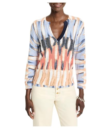 NIC+ZOE Women's Criss Cross Cotton Slub Sweater