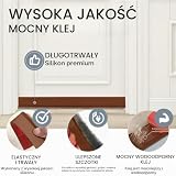 Uszczelka do drzwi, uszczelka szczotkowa TPE, 1 m, uszczelka drzwi 53 mm, samoprzylepna ze szczotką, wysokość 3 cm, szybkie i łatwe mocowanie, idealna również jako ochrona przed hałasem, ochrona przed