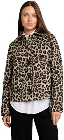 TOM TAILOR Damen 1052385 Wolljacke mit Leo-Muster