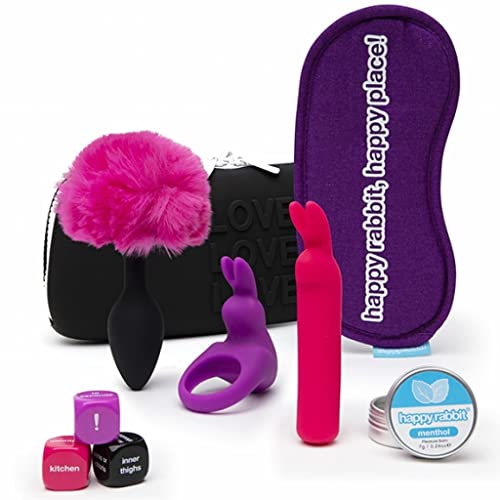 Kit de plaisir des couples Happy Rabbit 7 pièces transparent en taille unique pour adulte