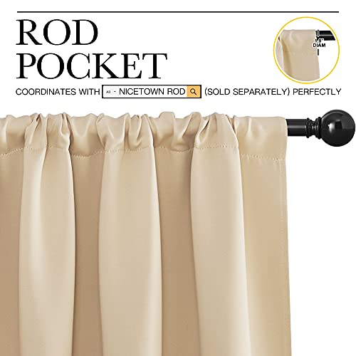 image for NICETOWN Room Darkening Curtains for Bedroom - Triple Weave Home Decor