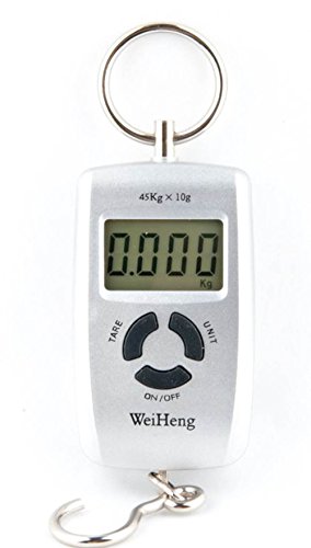 Preisvergleich Produktbild Quantum Abacus tragbare präzise Quantum Abacus Elektronische Reisewaage / Hängewaage / Gepäckwaage / Taschenwaage / Fischwaage 45kg / 10g Genauigkeit schwarz, Mod. WH-45kg Grey DE