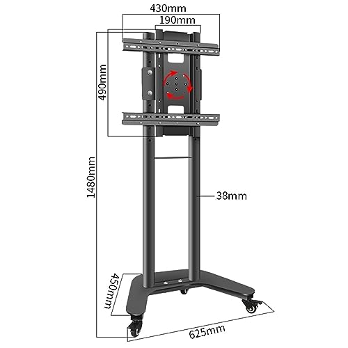 Soporte móvil para TV de pie para pantallas de 32-60" miniatura 2