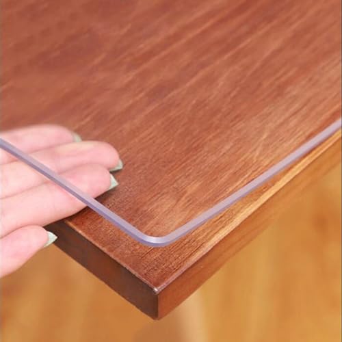 Film de protection de table, sous-main en PVC transparent de 1 mm d'épaisseur, tapis transparent pour grandes tables