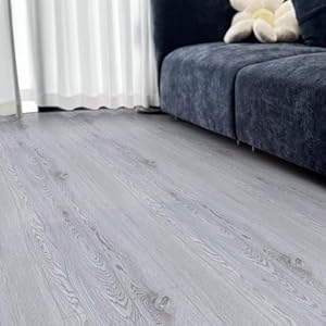 Irisroom Selbstklebend PVC Bodenbelag Hellgrau MWJ001