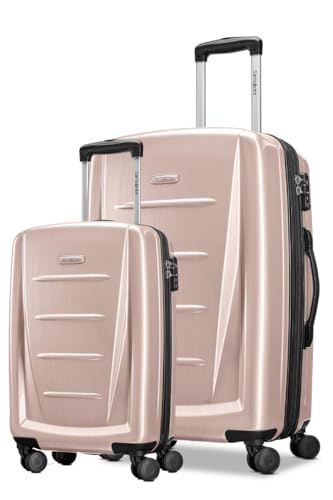 Image of Samsonite Winfield 2 Hardside Luggage with Spinner Wheels, Brown, One Size, Winfield 2 Hardside Luggage With Spinner Wheels, Rose Gold, 2 Pc Set (S +M) / (57 + 68 cm) / (20 + 24 inch), Modern