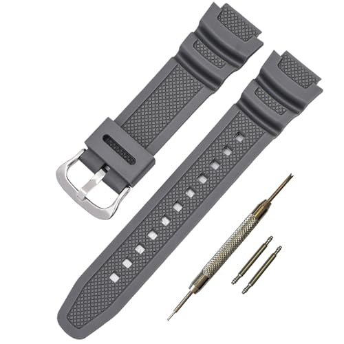 �J�V�I�p G-SHOCK AQ-S810W/S800W SGW-300H/400H W-216H/W-735H �p �o���h �����o���h �x���g �V���R���� �X�g���b�v �����p�x���g �X�|�[�c �ϏՌ� �h�� (Grey/Silver Buckle)