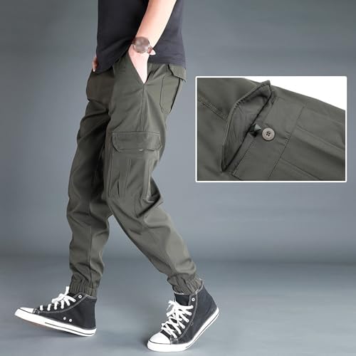 JEKE-DG Mens Hip Hop Cargo Pants Jogger Streetwear Tactical Harem Trousers Casual Sweatpants with Pockets3