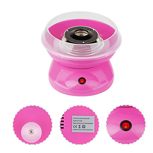 Supfine Zuckerwattemaschine für zu Hause | Zuckerwattemaschine für Zuhause | Zuckerwatte für Kinderpartys, Geburtstage, 220 V EU (Rosa) – Bild 3