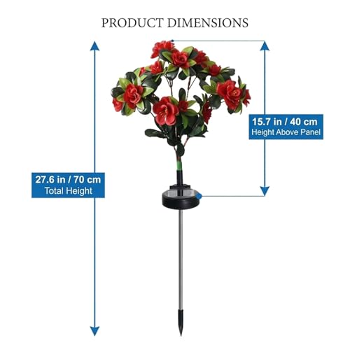 Luces solares con forma de flor para iluminar y decorar tu jardín exterior 6