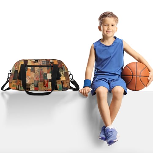 Creative Cube Kids Duffle Bag Boys Girls Small Sport Dance Gym Bag for Overnight Travel Weekender Carry On2