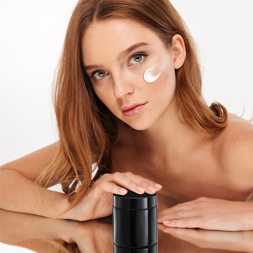Image of Norme 36 Pcs 4 oz Glass Jars with Lids Cosmetic Jars, Black