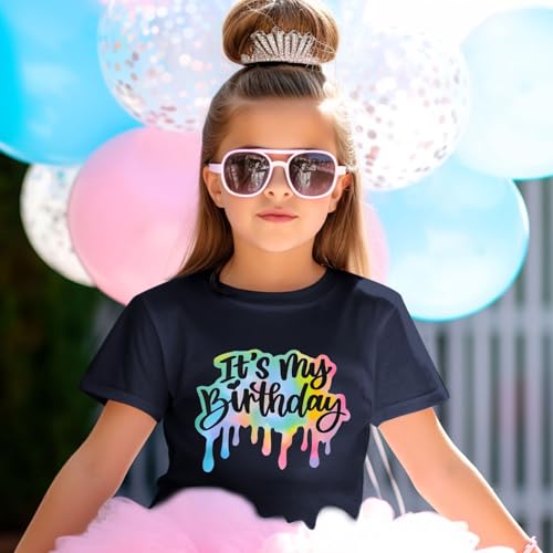 Image of It's My Birthday Girl Shirt 4th 5th 6th 7th 8th 9th 10th 11th 12th Graphic Tee for Kids Party Cute Girls Tshirts Tees