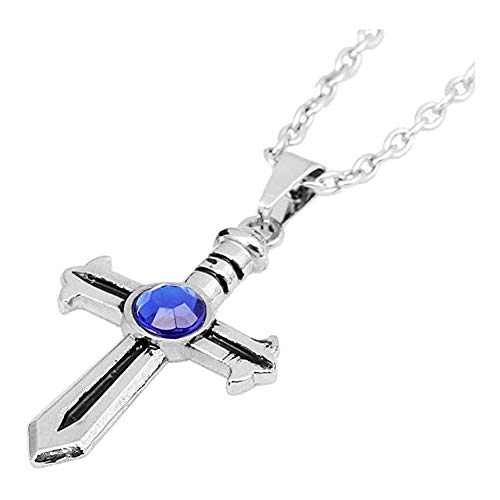 OfficialOtaku Gray Fullbuster Sword Cross Cosplay Pendant Chain Necklace OfficialOtaku Gray Fullbuster Sword Cross Cosplay Pendant Chain Necklace
