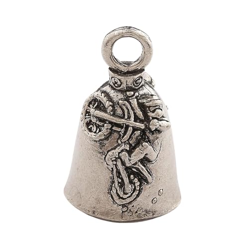 Image of Guardian Bell Good Luck Bell w /Keyring & Black Velvet Bag | Motorcycle Bell | Lead-Free Pewter | Made in USA