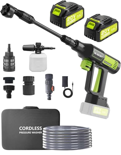 Portable Cordless Pressure Washer 2 Batteries - 1200PSI...