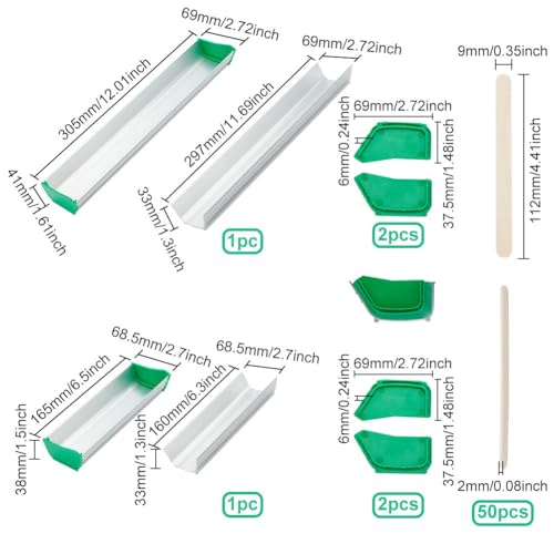 FINGERINSPIRE 2 Sizes Scoop Coater Aluminum Screen Coater with 50pcs Wooden Cakesicle Sticks Dual Edge Emulsion Scoop Durable Platinum Scoop Coating Tool for Silk Screen Printing Supplies - Image 2