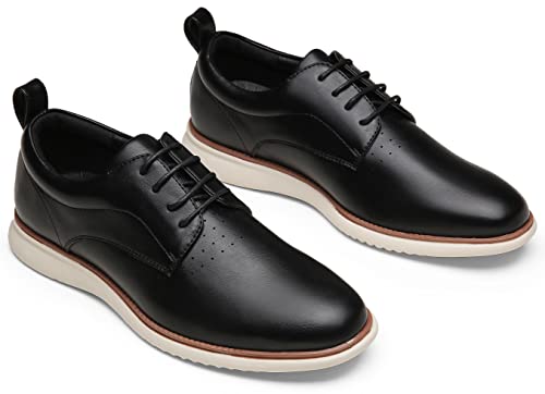 Image of Jousen Mens Dress Shoes Casual Oxfords for Wedding Party Office Church Business Formal Rubber Bottom Lightweight Sneaker Oxford Shoes for Men